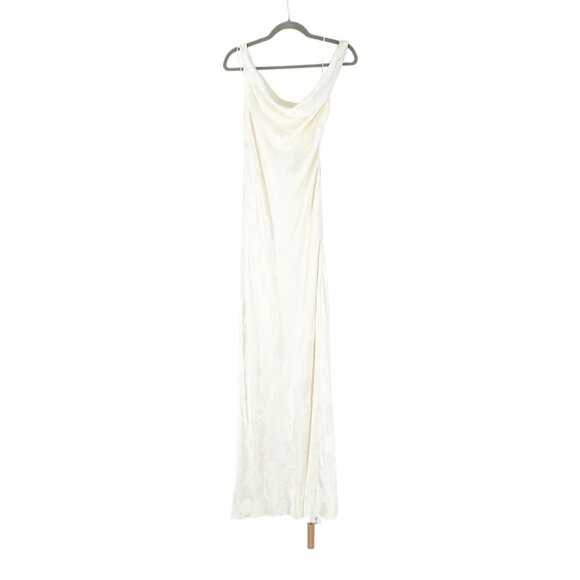 NWT Reformation Alisa Silk Maxi Dress in Ivory Jacquard - Picture 3 of 15